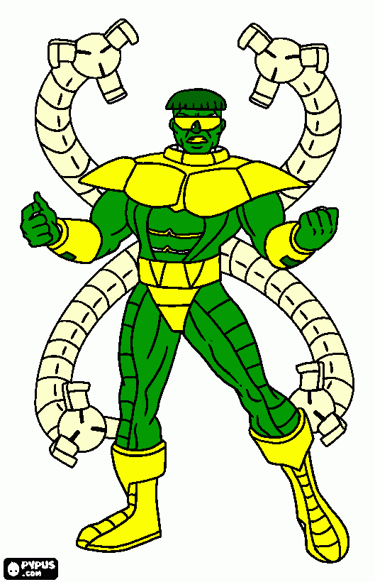 dr octopus coloring page