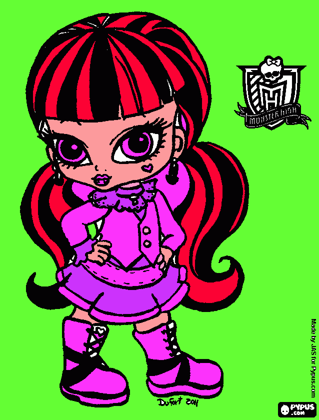 Draculora coloring page