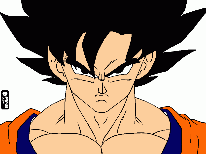DRAGON BALL Z FACE coloring page