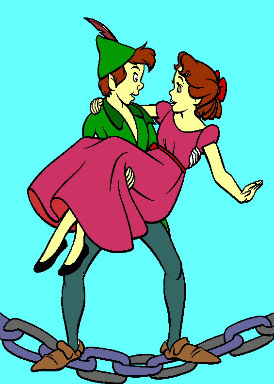 draw peter pan coloring page