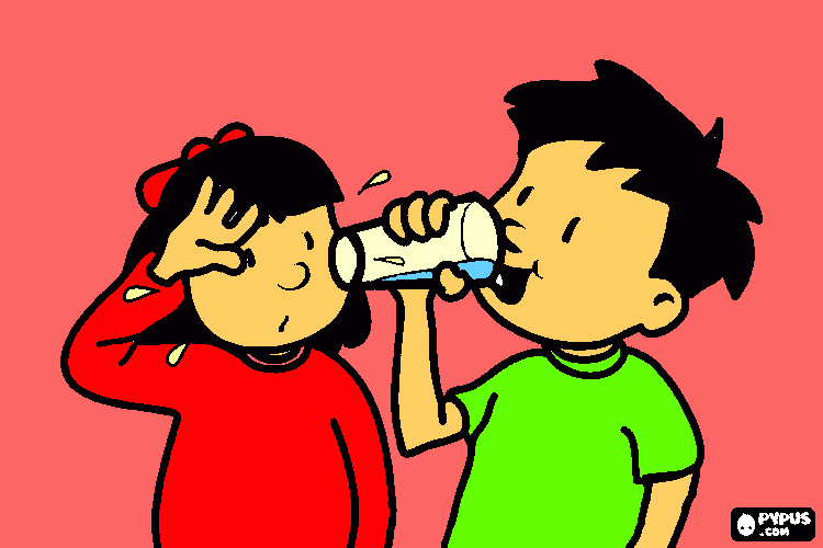 drink water coloring page