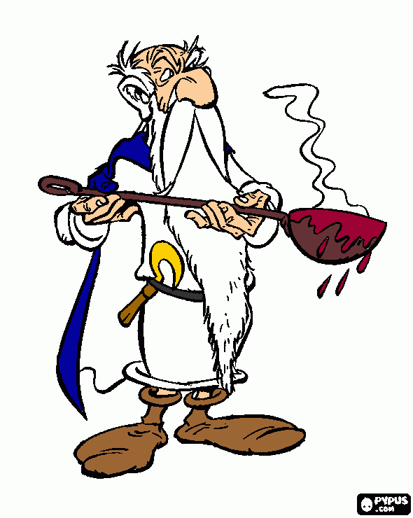 Druid coloring page