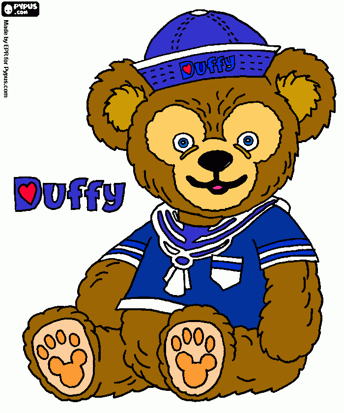 duffy the bear coloring page