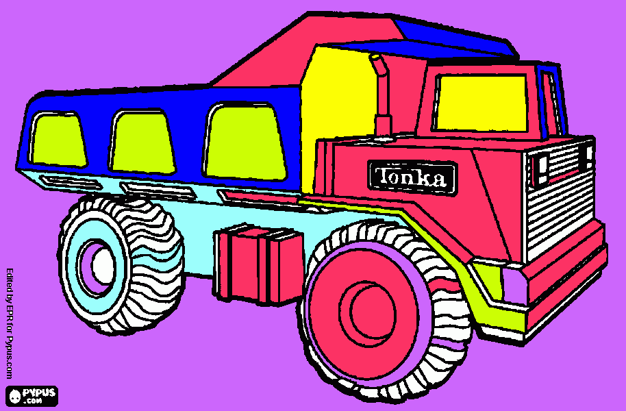 dump truck! coloring page
