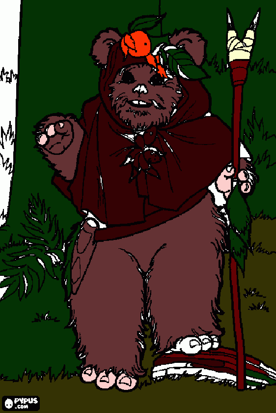 e-e-e-wok coloring page