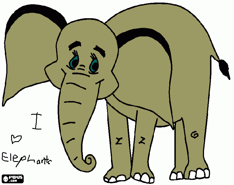 elephant coloring page