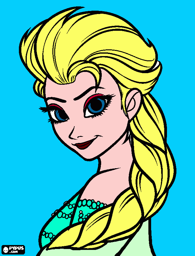 elsa frozen  coloring page