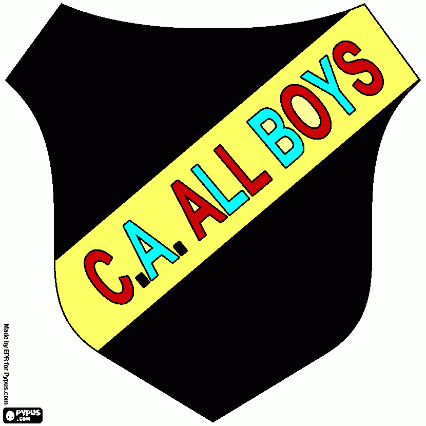 Emblem of the Club Atlético All Boys of Buenos Aires coloring page