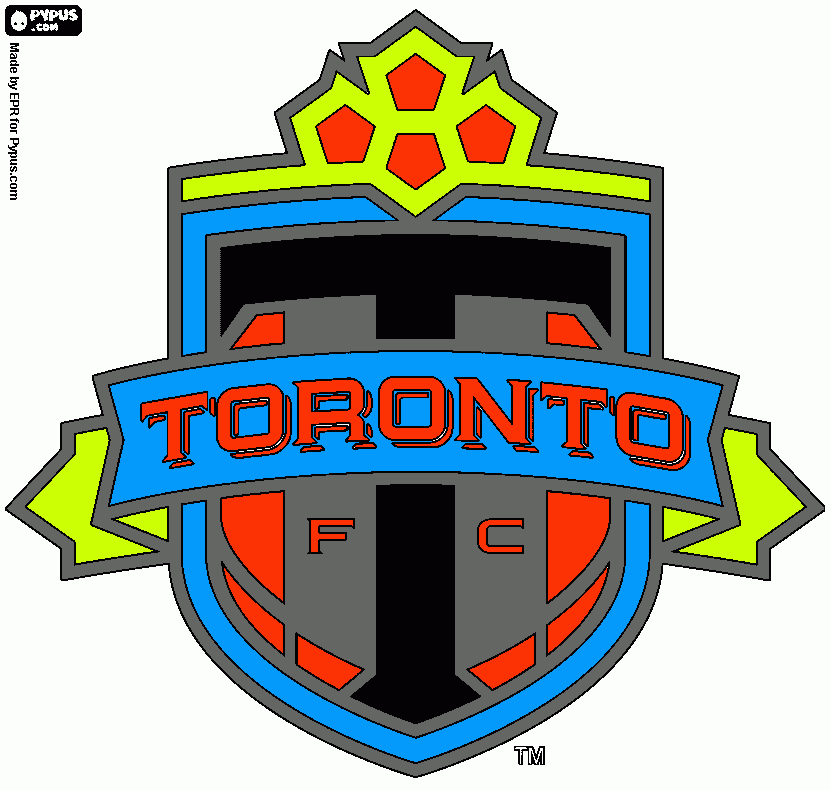 Emblem of Toronto FC coloring page