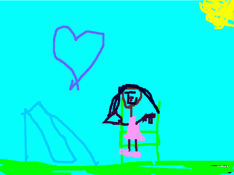 Emily on playground coloring page