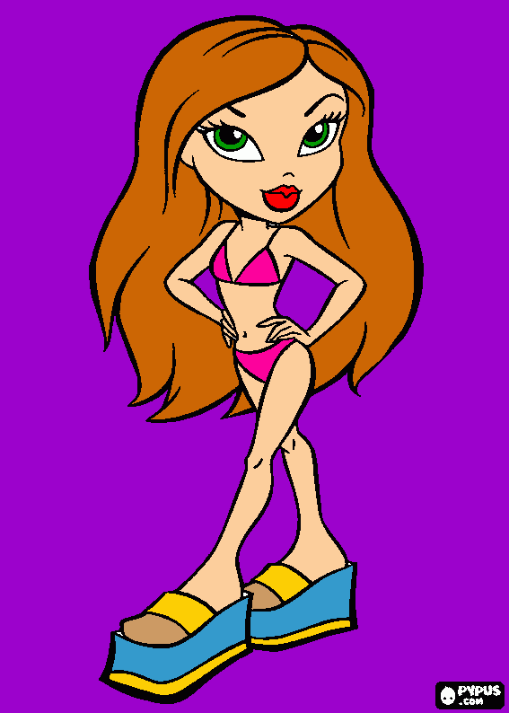 ena pretty girl coloring page