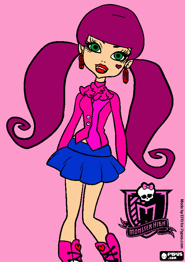 es un dibujo  de una muñeca  de  monster High coloring page
