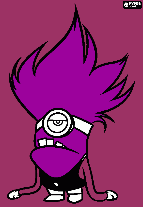 evil miniom coloring page