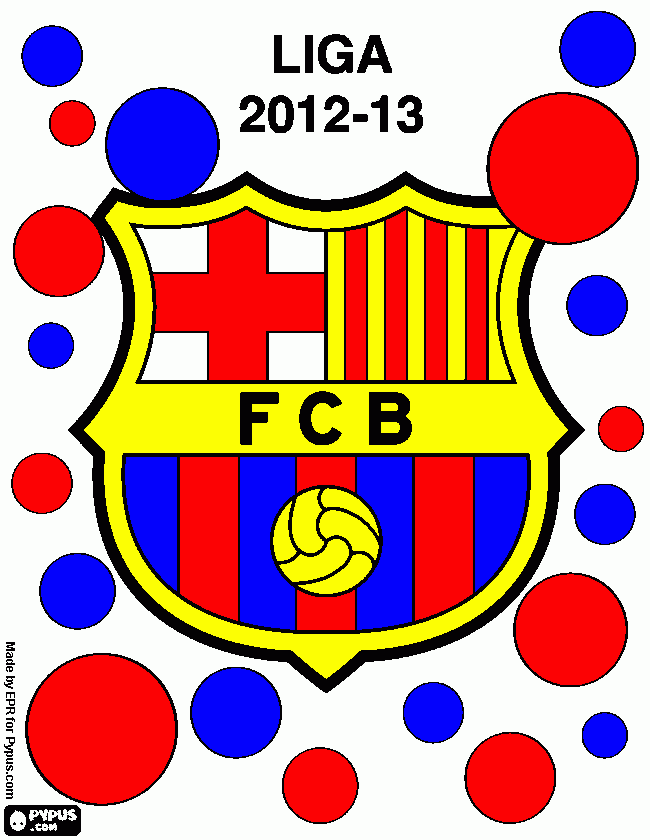 FC Barcelona Champs coloring page
