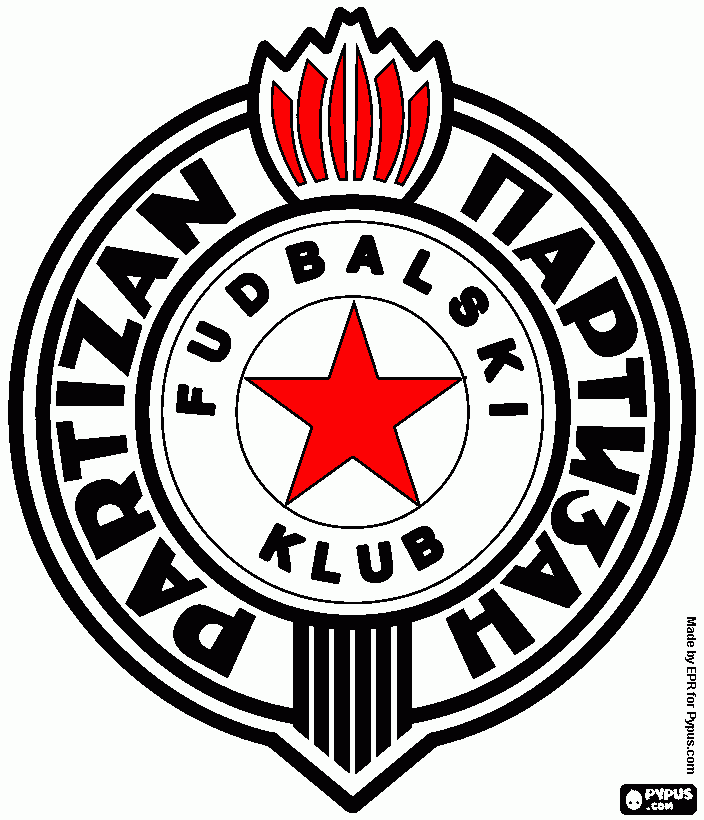 fc partizan belgrade coloring page