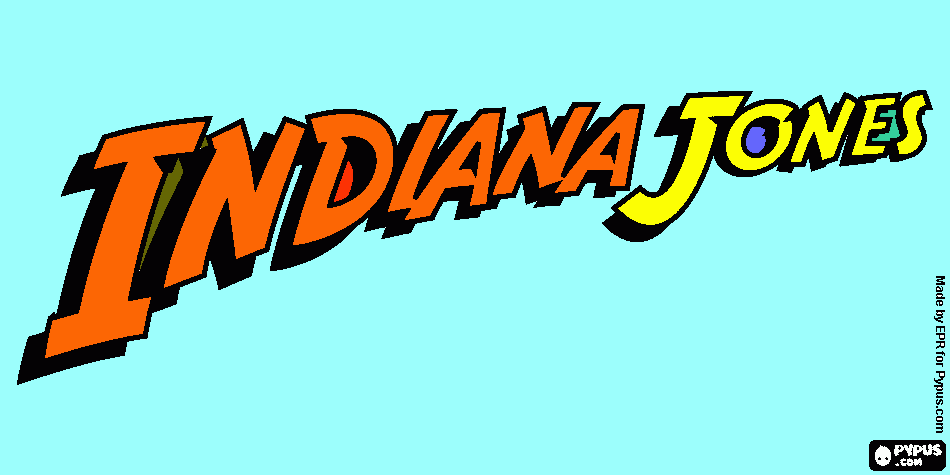 FILIP'S INDIANA JONES SIGN COLOURING coloring page
