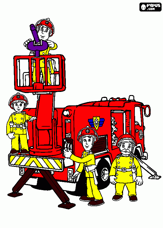 firetruck coloring page