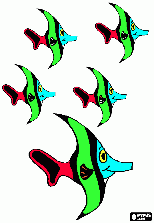 fishes coloring page