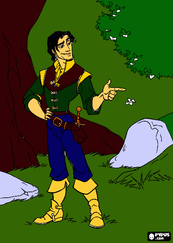 Flynn Rider coloring page