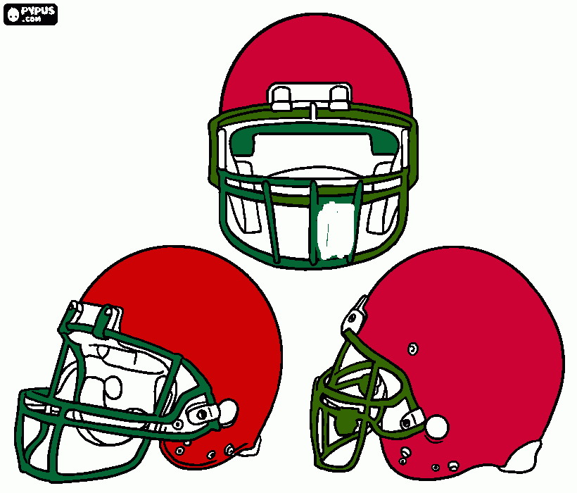 football helmet coloring page