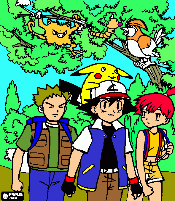 forest pokemon coloring page