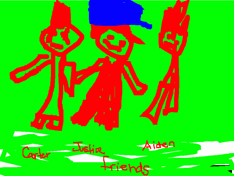 Friends: Carter, Justice, Aiden coloring page