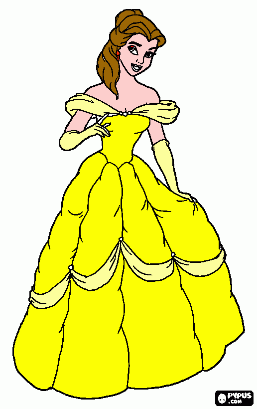 Frumoasa si bestia coloring page