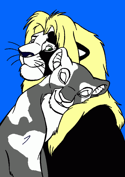 Funky Lions coloring page
