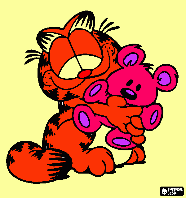 Garf coloring page