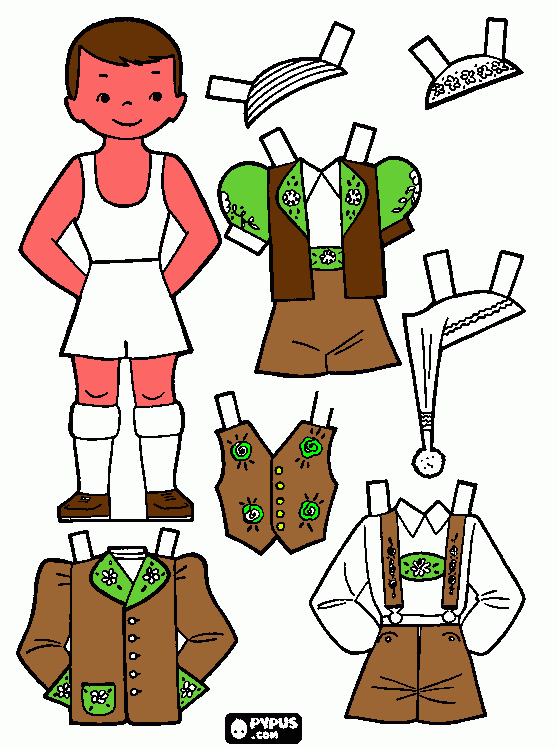 German boy coloring page
