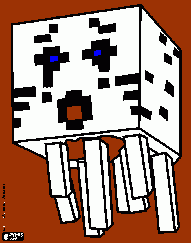 ghast coloring page