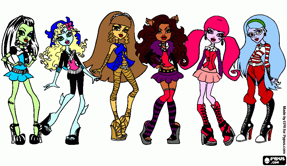 Ghoul friends forever coloring page