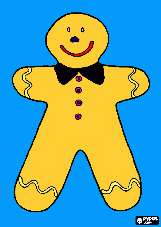 GINGER BREAD MAN! coloring page