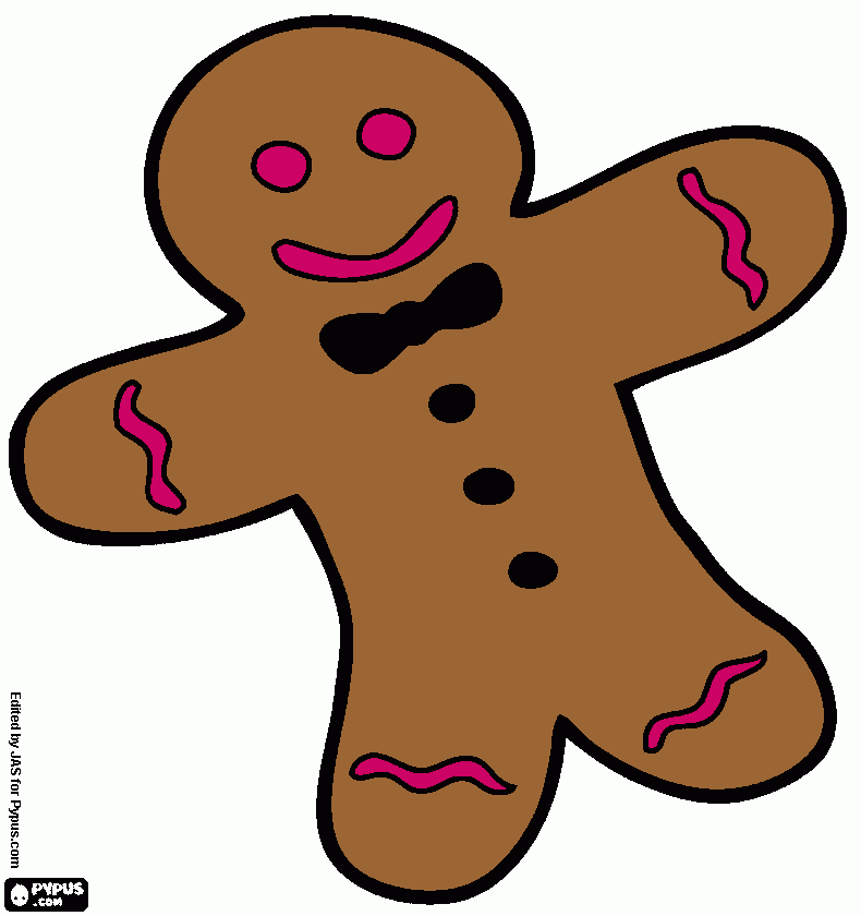 ginger bread man coloring page