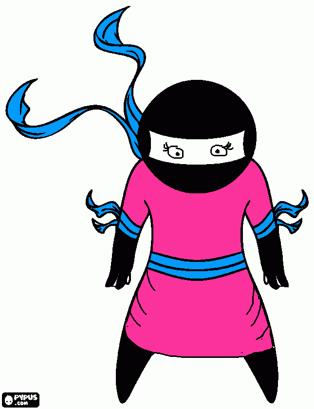 Girl Ninja coloring page
