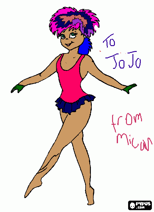 girly girl coloring page