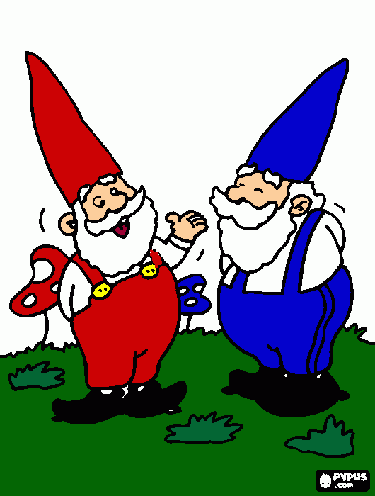 Gnomes coloring page