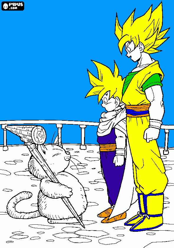 goku and gohan coloring page
