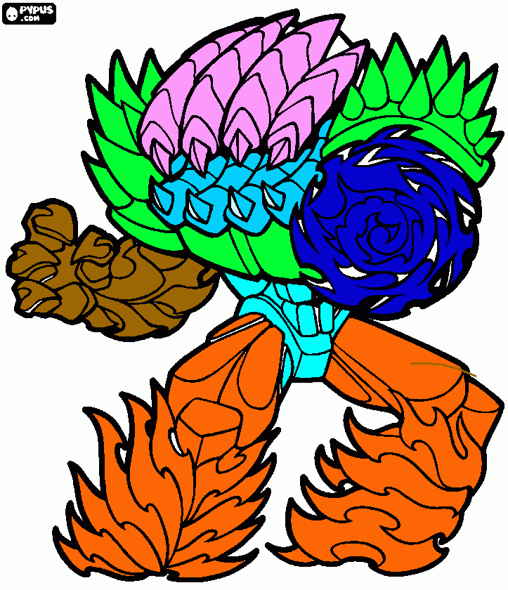 gormito vulcano coloring page