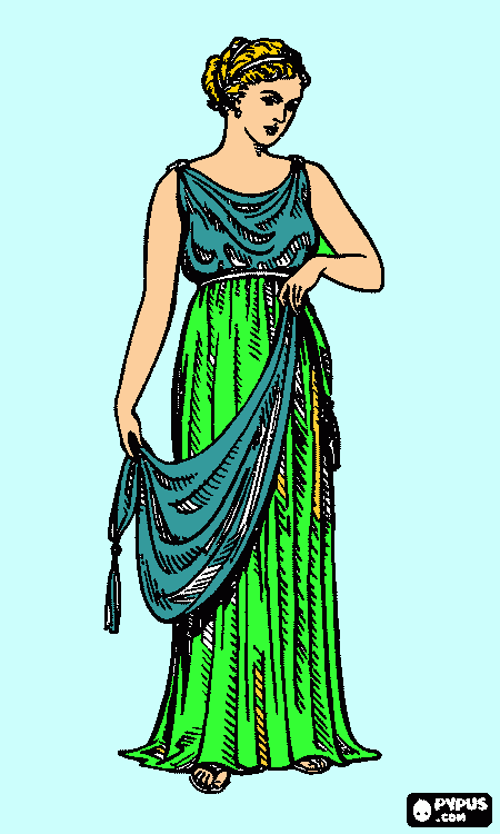 greek women  coloring page