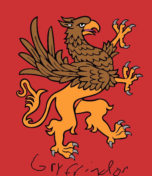 Gryffindor housecrest coloring page