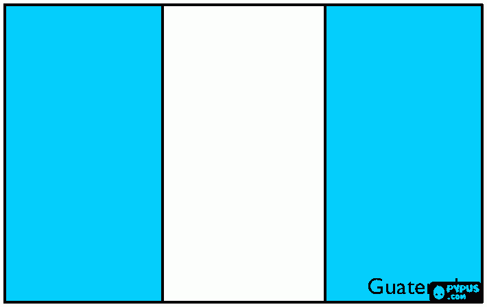 Guatemala Flag coloring page