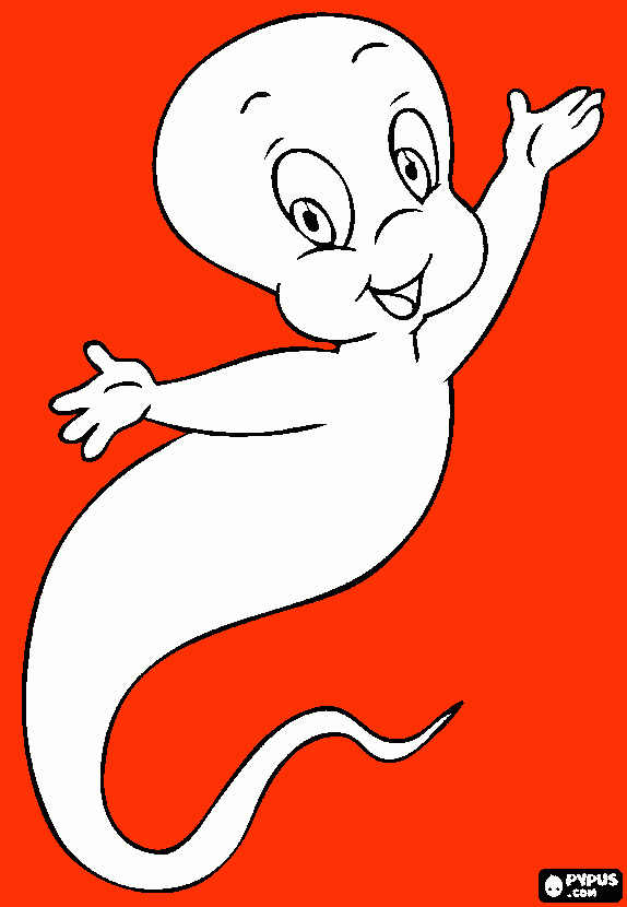 Halloween Casper coloring page