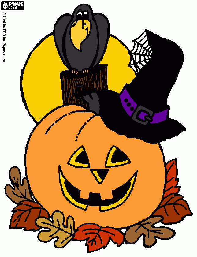 Halloween pumpkin coloring page