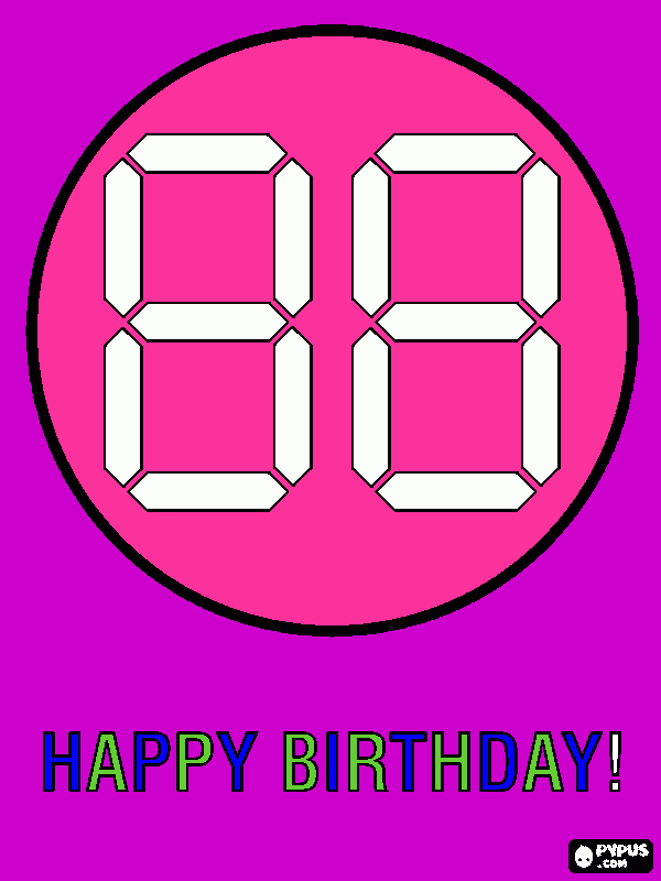 Happy Birthday coloring page