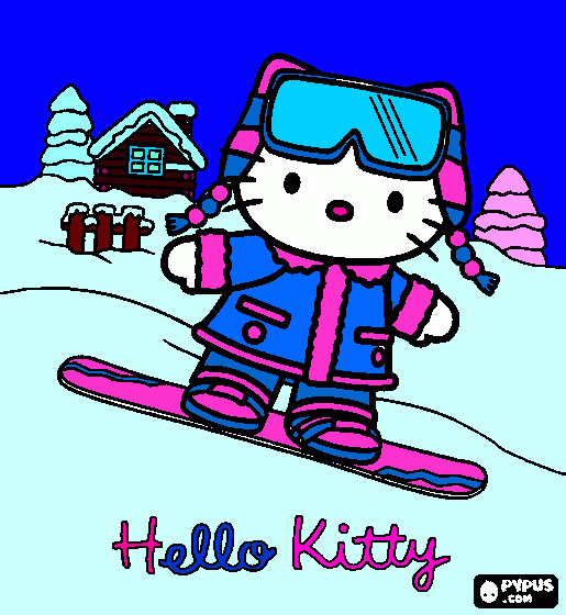 hello kitty coloring page