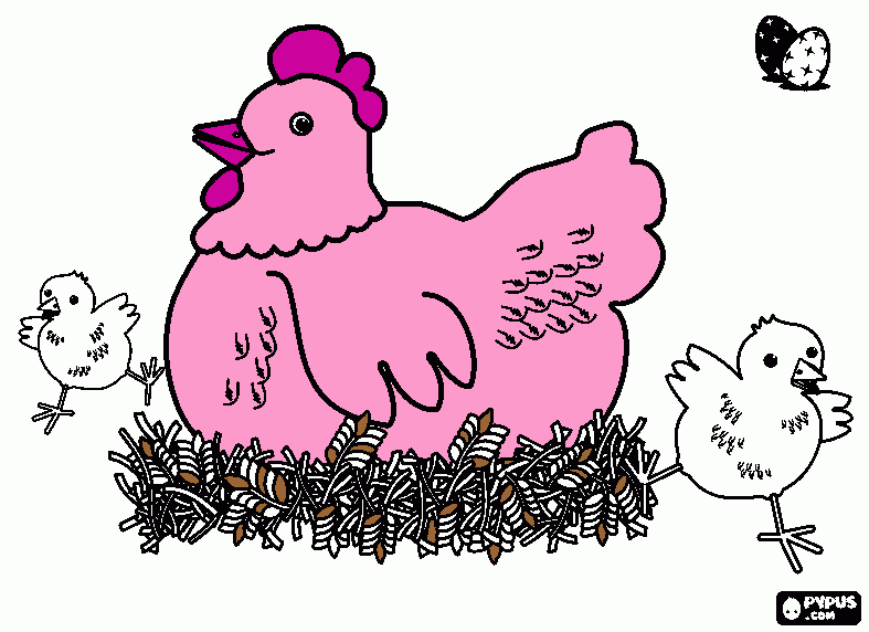 hen coloring page