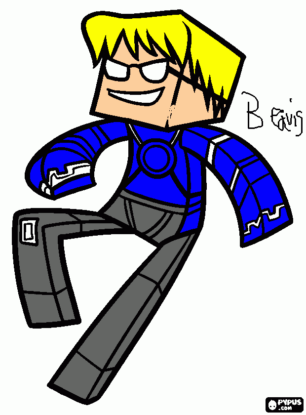 Hi Raymie i an Beavis! coloring page