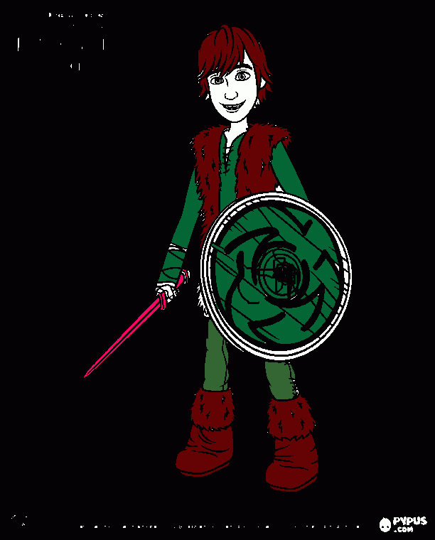 Hiccup coloring page