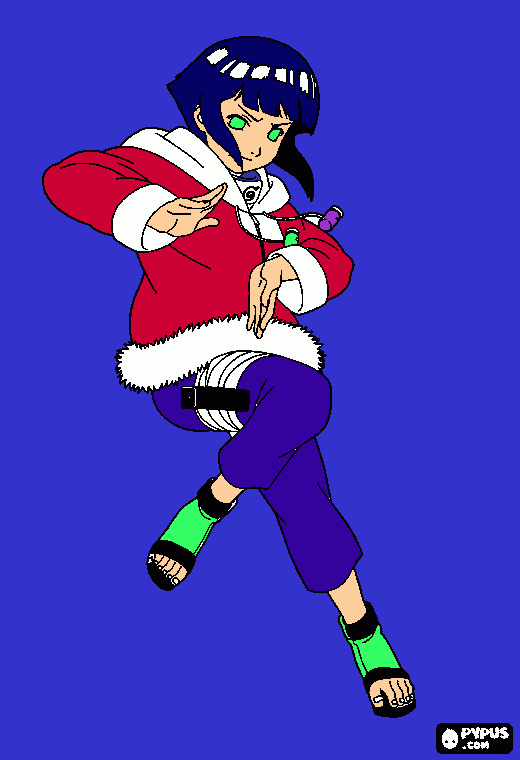 hinata coloring page